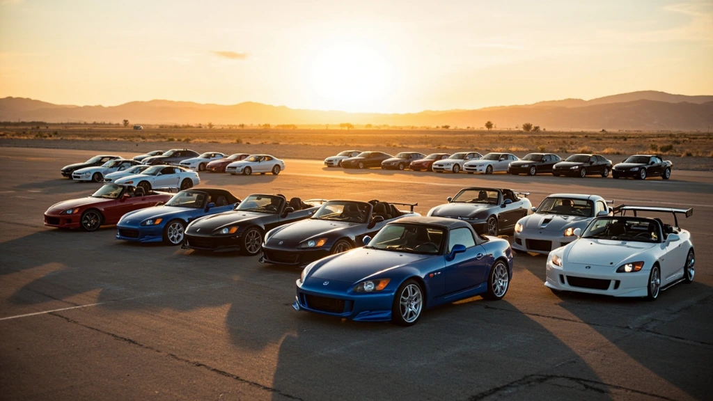 Grid of S2000s on Thunderhill pit lane.