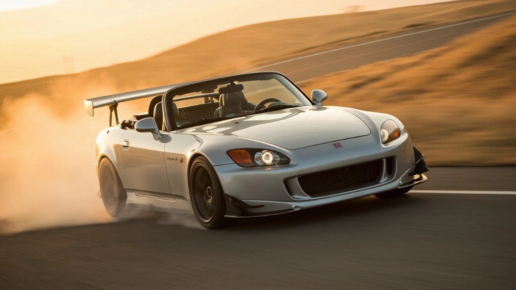 AP2 at Sonoma Raceway with golden hills behind.